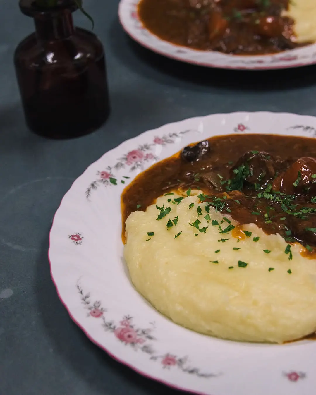 Modern French dish prepared by Le Comptoir private chef in Guernsey